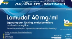 Lomudal Ögondroppar 40mg/ml Endosförpacking 60 x 0,35 ml