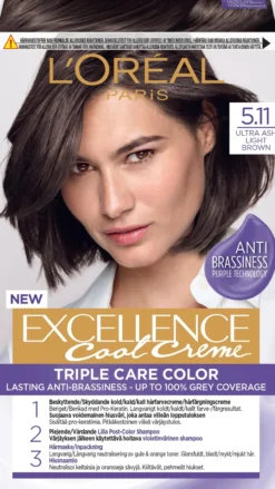 L'Oréal Paris, Excellence Cool Crème permanent hårfärg upp till 100% gråhårstäckning