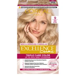 L'Oréal Paris Excellence Creme Permanent Hårfärg för normalt hår 9 Very Light Blonde 1 st