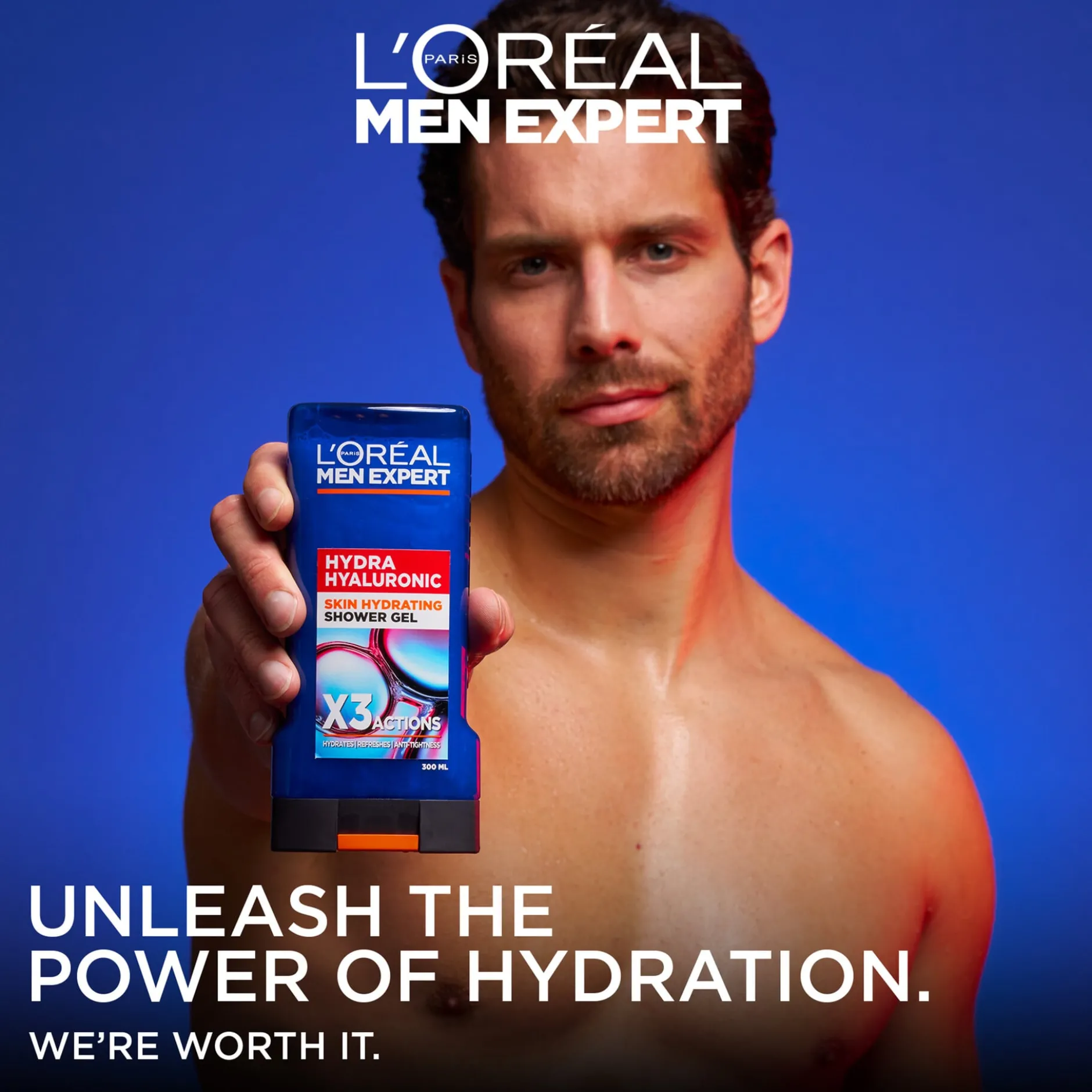 L'Oréal Paris Men Expert Hydra Hyaluronic Duschgel för normal hud 300 ml