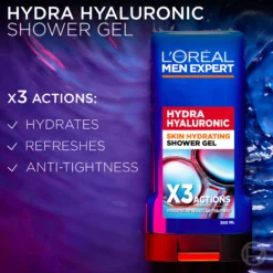 L'Oréal Paris Men Expert Hydra Hyaluronic Duschgel för normal hud 300 ml