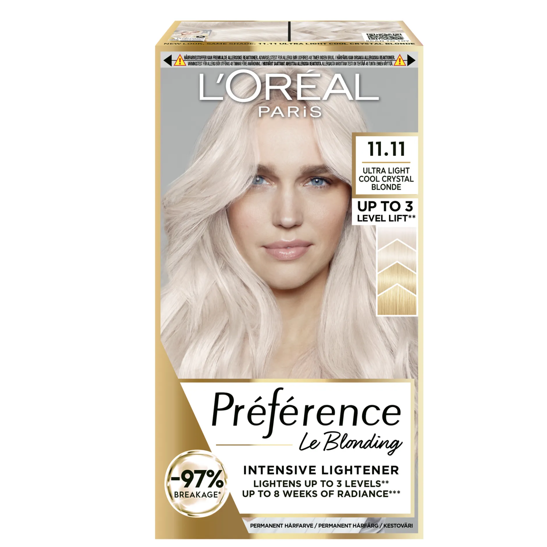 L'Oréal Paris Préférence Le Blonding Permanent Hårfärg för normalt hår 11.11 Oslo 1 st