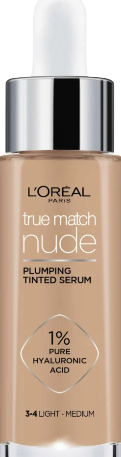 L'Oréal Paris True Match Nude Plumping Tinted Serum 3-4 Light - Medium 30 ml