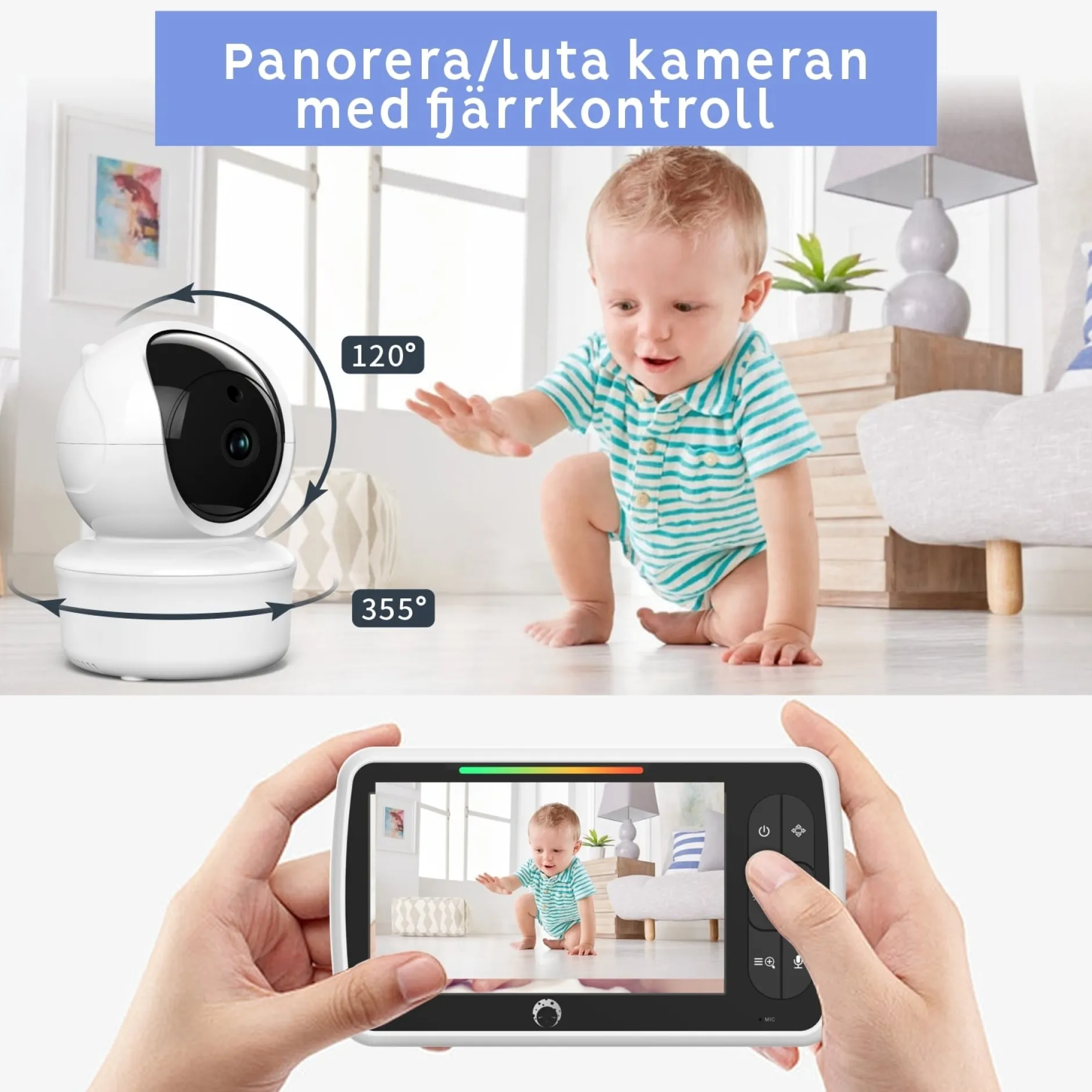 Luna Bambini Baby Prestige med 5" färgskärm