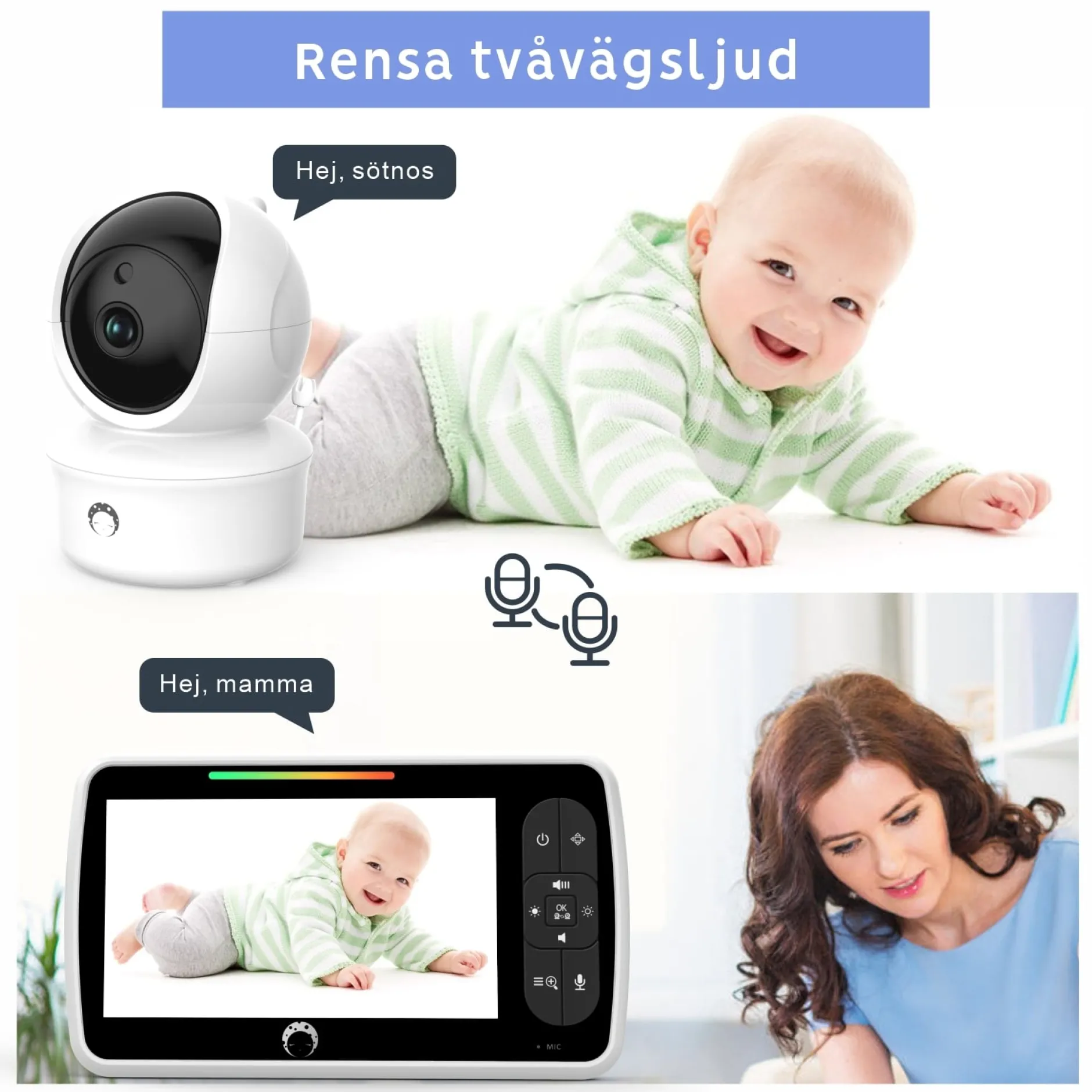 Luna Bambini Baby Prestige med 5" färgskärm