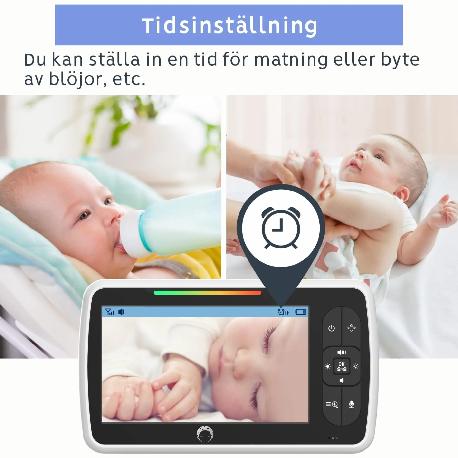 Luna Bambini Baby Prestige med 5" färgskärm