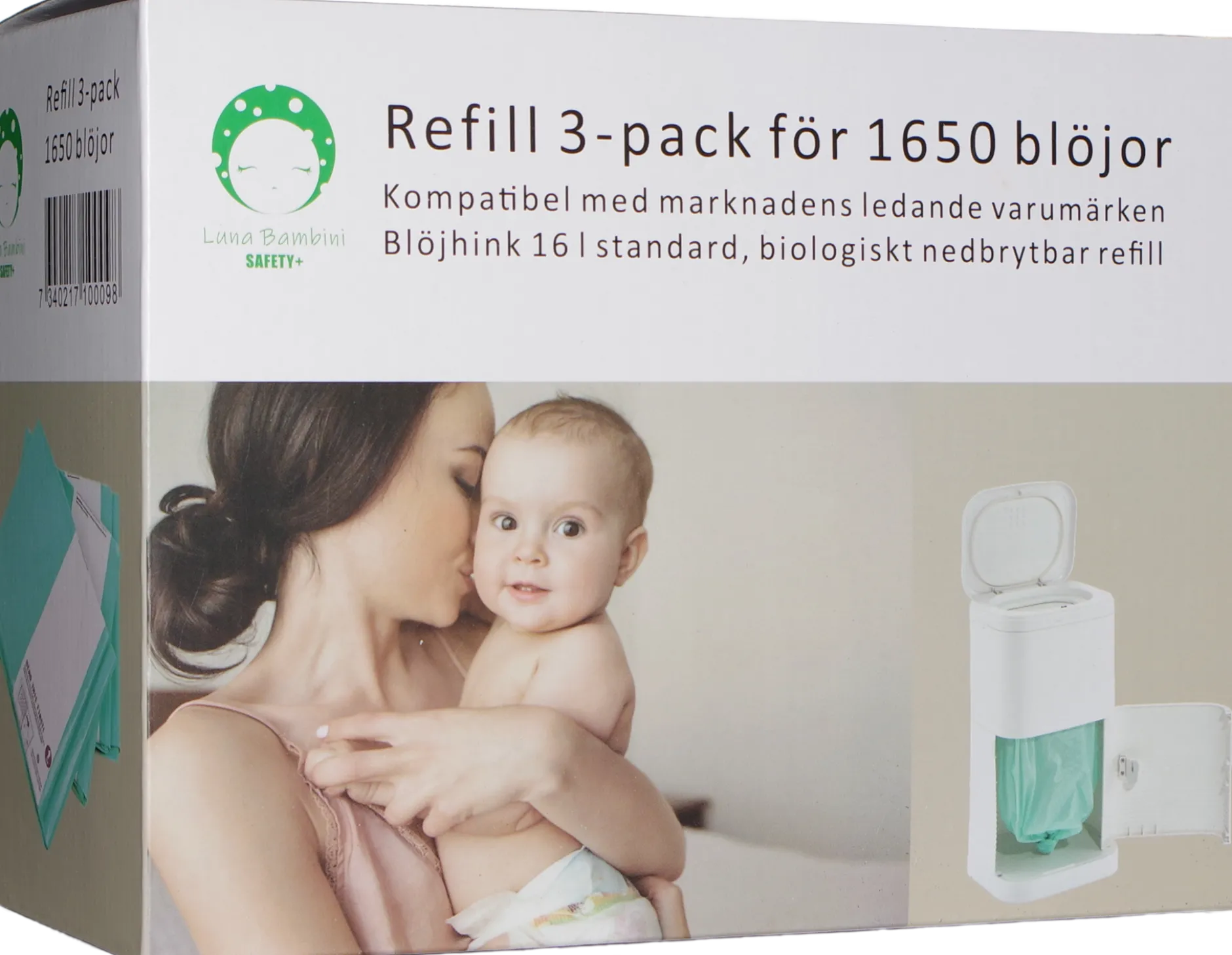 Luna Bambini Refill (1650 blöjor) 3-pack