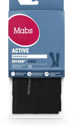 Mabs Comp Active Dryarn Knee Stödstrumpor Black XL