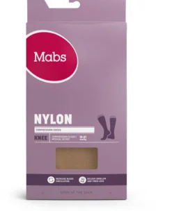 Mabs Nylon Knee Stödstrumpor Tan S