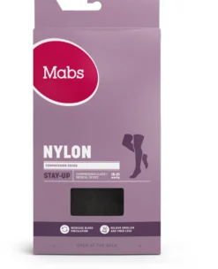 Mabs Nylon Stay Up Stödstrumpor Black L