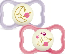 MAM Air Night Silk 6-16m Box V Pink 2 st