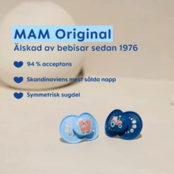 MAM Original Night Silk 0-6m Box V Pink 2 st