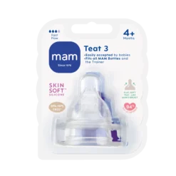 MAM Teat Dinappar Size 3 4+ Månader 2 st