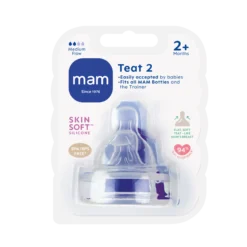 MAM Teat Dinappar Size 2 2+ Månader 2 st
