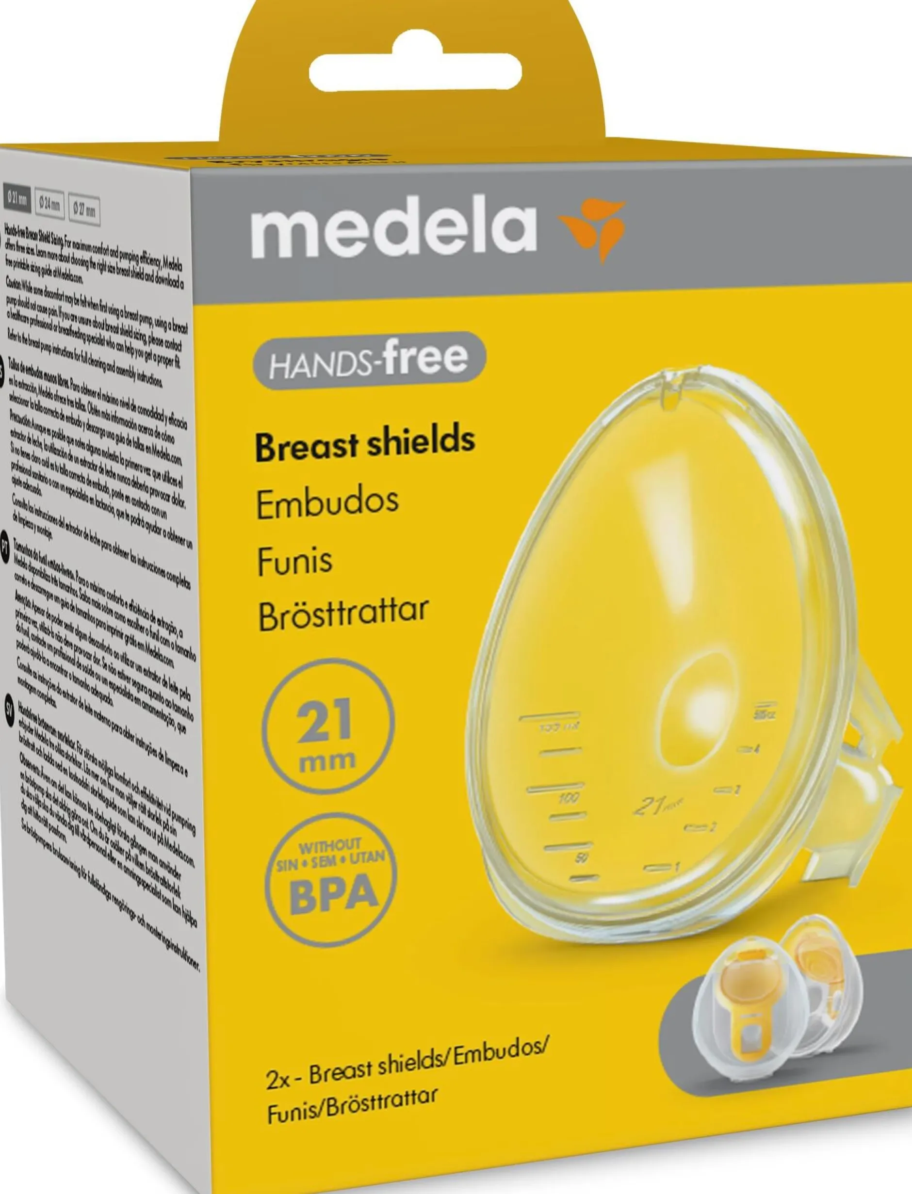 Medela Hands-free Brösttratt 21 mm 2 st