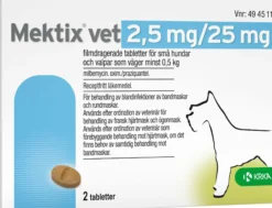 Mektix.Vet 2,5mg/25mg Avmaskning Hund (+0,5kg) 2 tabletter