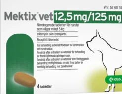 Mektix.Vet 12,5mg/125mg Avmaskning Hund (+5kg) 4 tabletter
