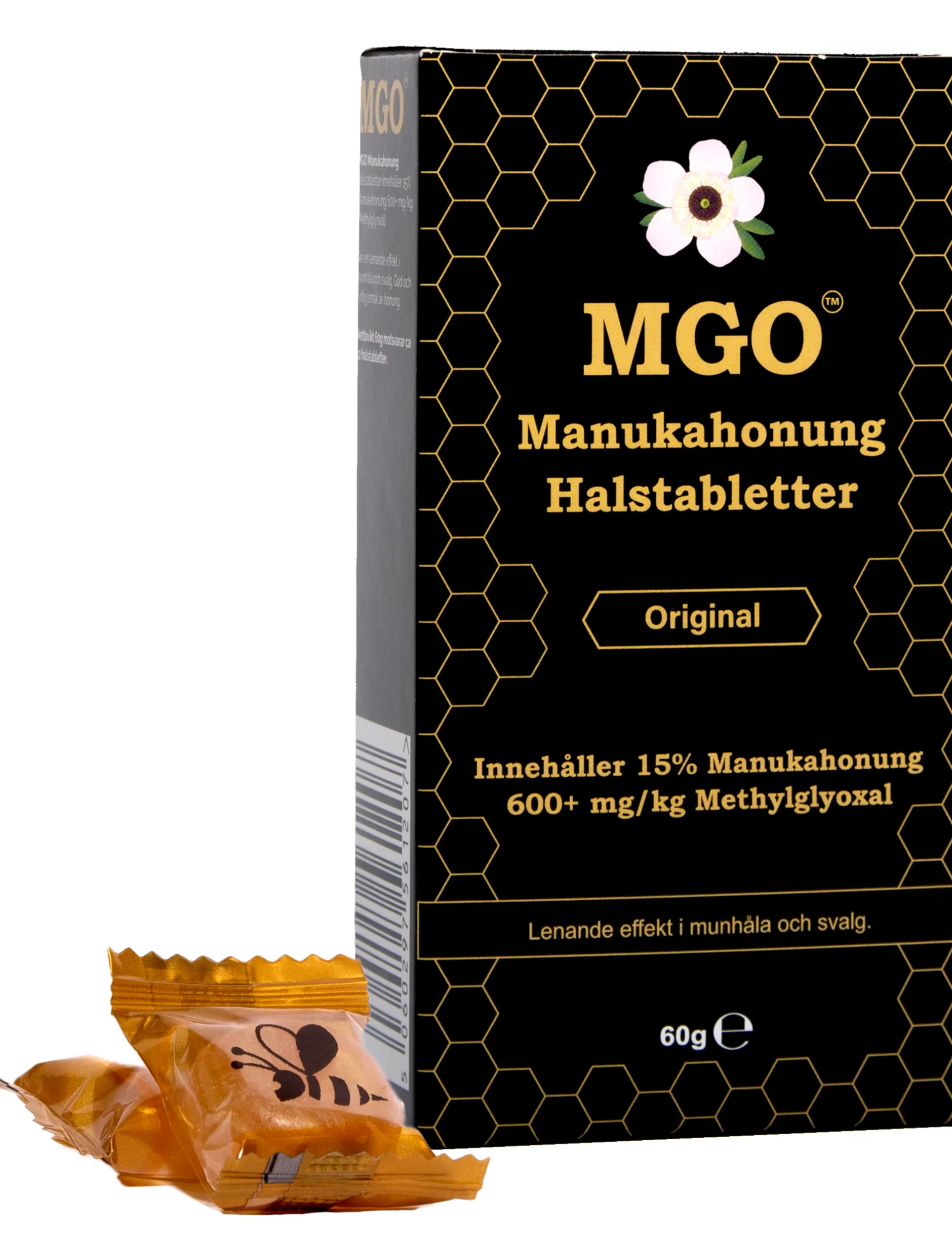 MGO Manukahonung Halstabletter Original 600+ 60g