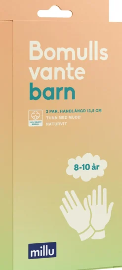 Millu Bomullsvante Barn 8-10 år 2 par