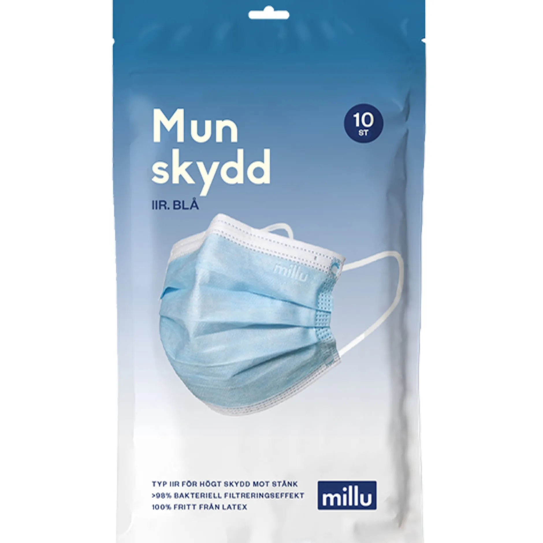Millu Munskydd IIR Blå 10 st