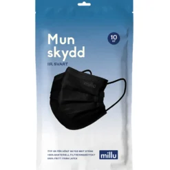 Millu Munskydd IIR Svart 10 st