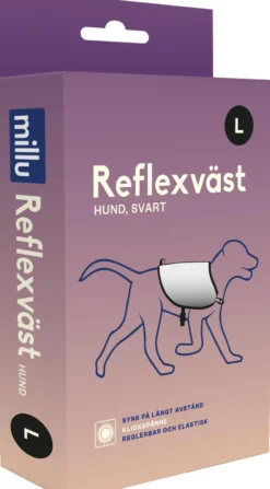 Millu Reflexväst Hund Svart L
