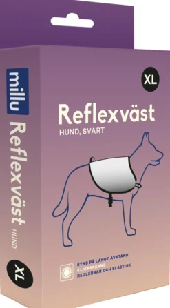 Millu Reflexväst Hund Svart XL