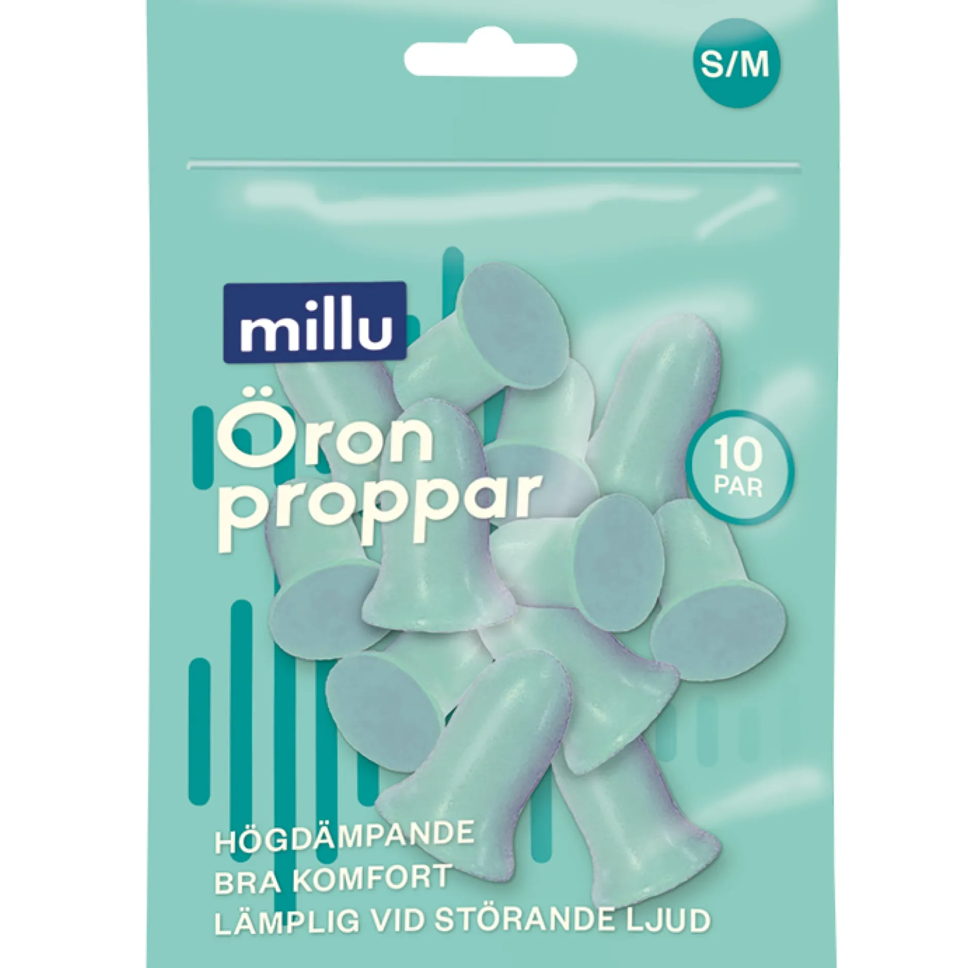 Millu Öronproppar Skum S/M 10 par