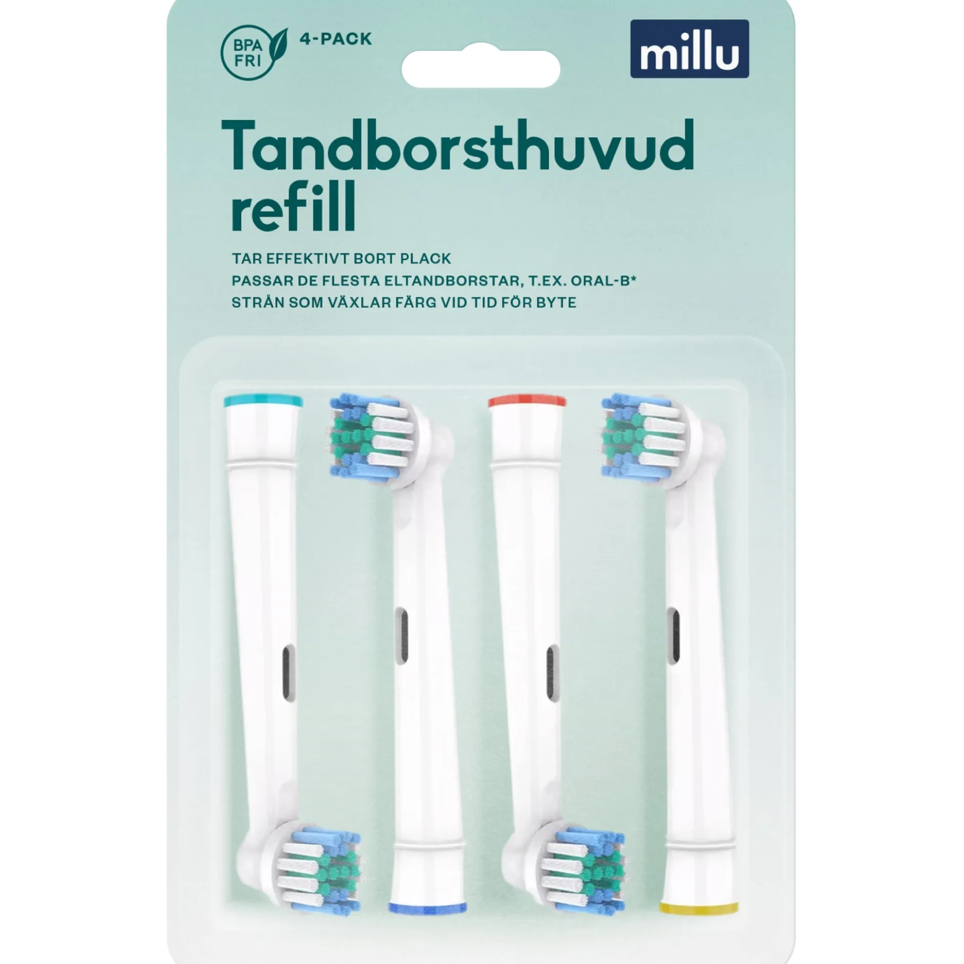 Millu Tandborste Refill 4 st