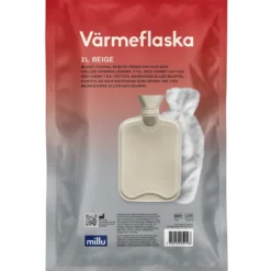 Millu Värmeflaska & Fleece Beige 2L