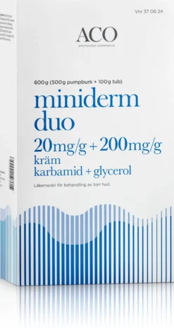 Miniderm Duo Mjukgörande kräm för torr hud 2% Karbamid 20% Glycerol 600g