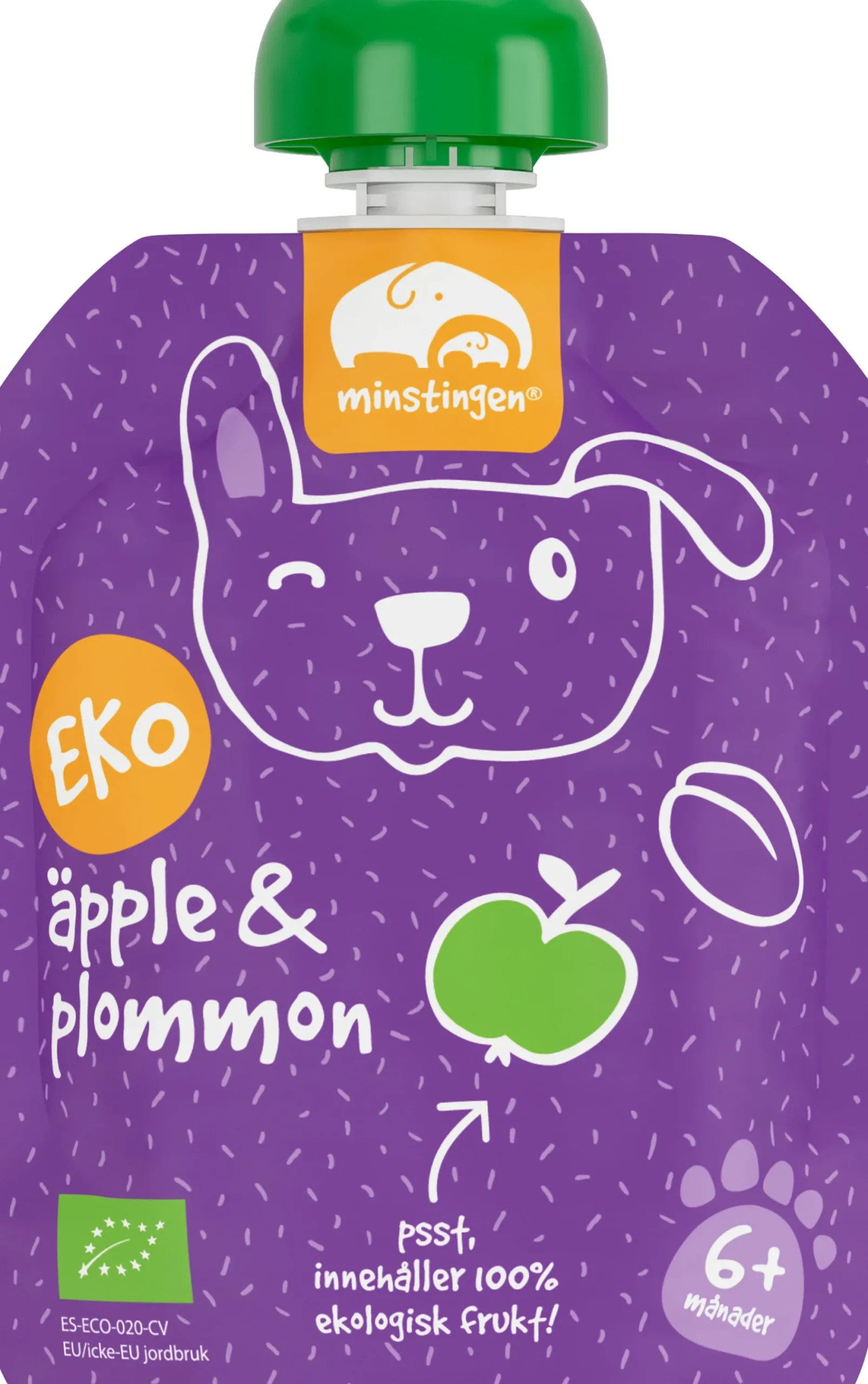 Minstingen Smoothie äpple/plommon 90 g