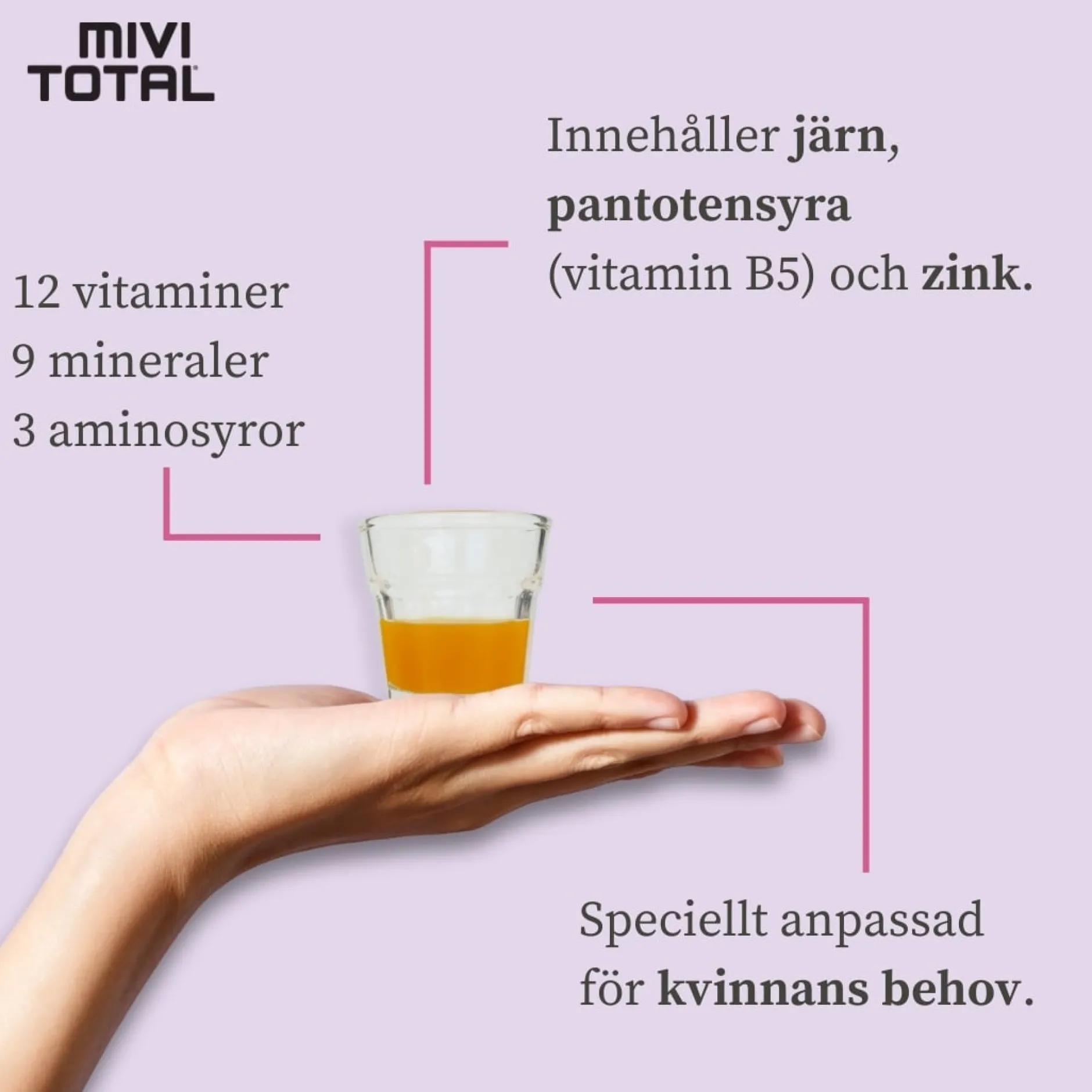 Mivitotal Kvinna Multivitaminer & Mineraler 1000 ml
