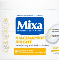 Mixa Niacinamide Bright Närande kräm mot pigmentfläckar för mycket torr hud 400 ml