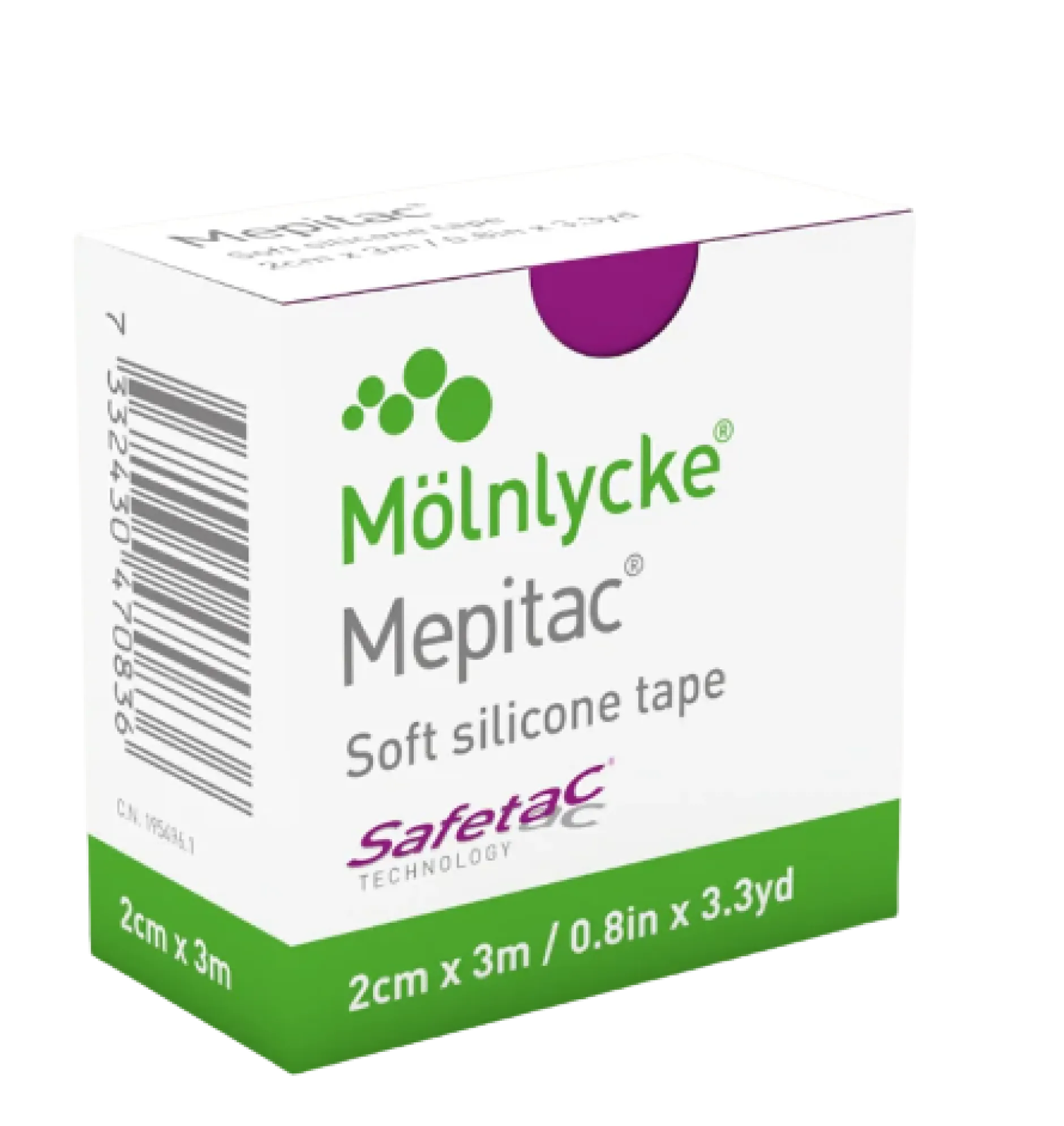 Mölnlycke Health Care Mepitac Soft Silicone Fixeringstejp 2 cm x 3 m
