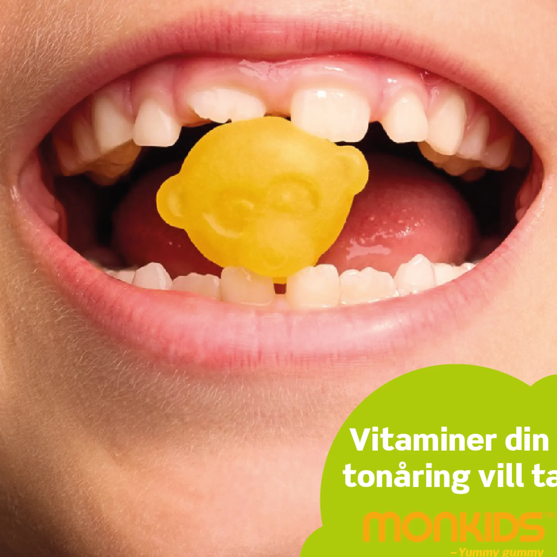 Monkids C-vitamin + Zink Tonår Fruktsmak 60 tuggtabletter