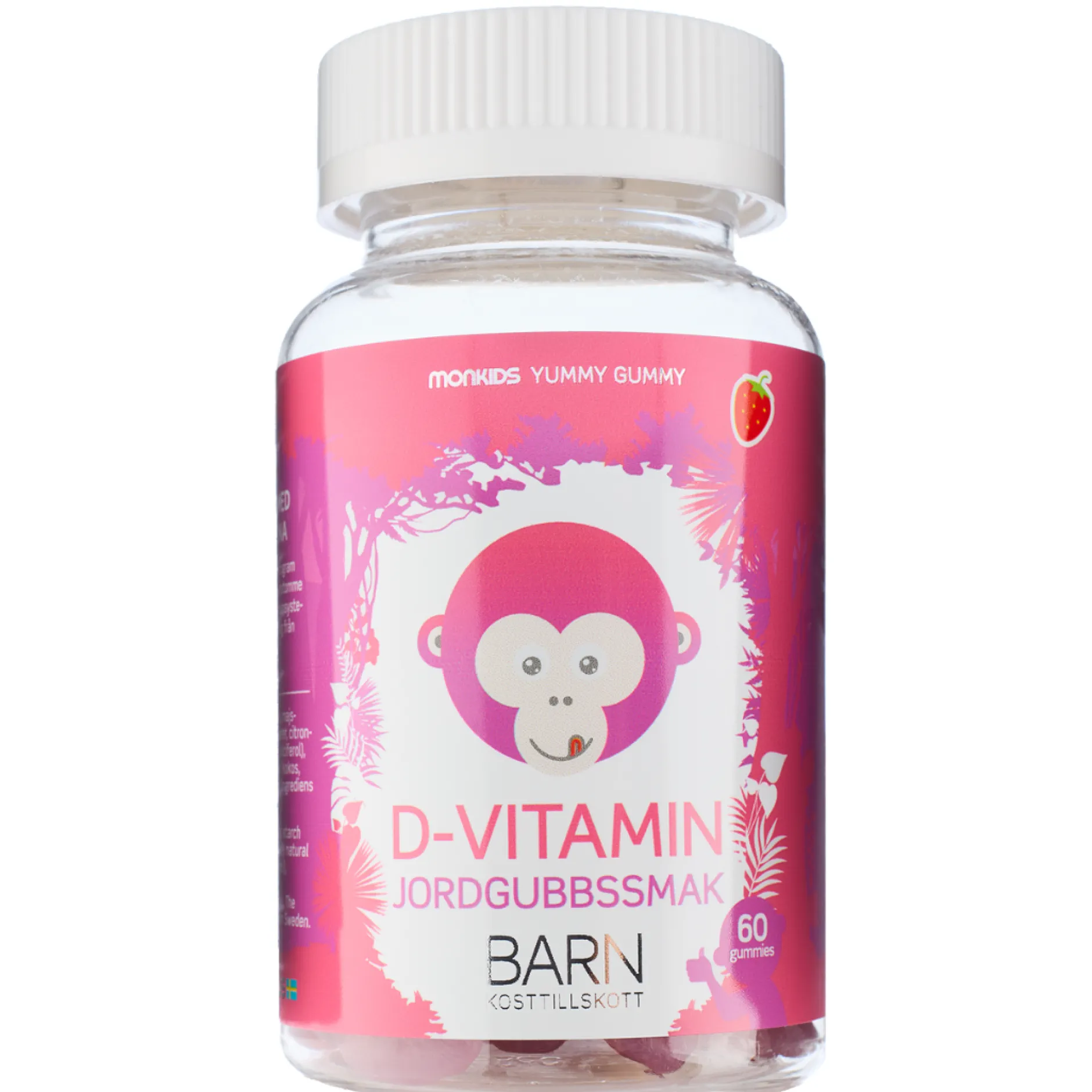 Monkids D-Vitamin Barn Jordgubb 60 tuggisar