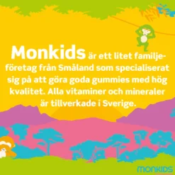 Monkids Fiskolja Barn Citron 60 tuggtabletter
