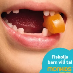 Monkids Fiskolja Barn Citron 60 tuggtabletter