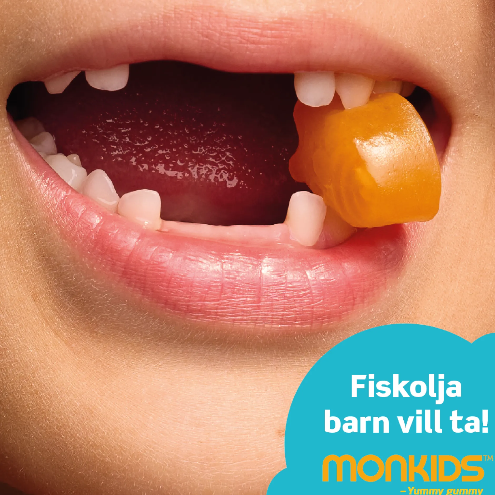 Monkids Fiskolja Barn Citron 60 tuggtabletter