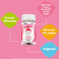 Monkids Järn Barn Persika 30 tuggtabletter