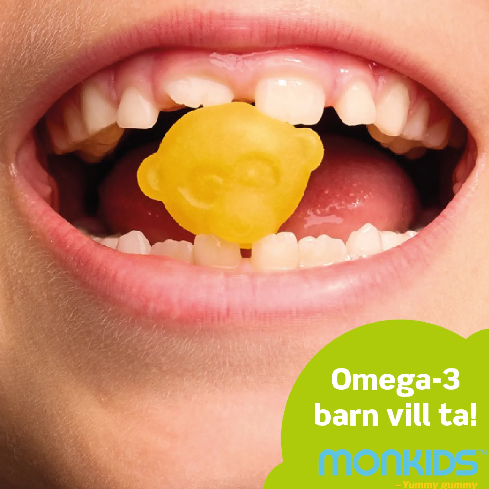 Monkids Omega-3 Barn Äpple 60 tuggisar