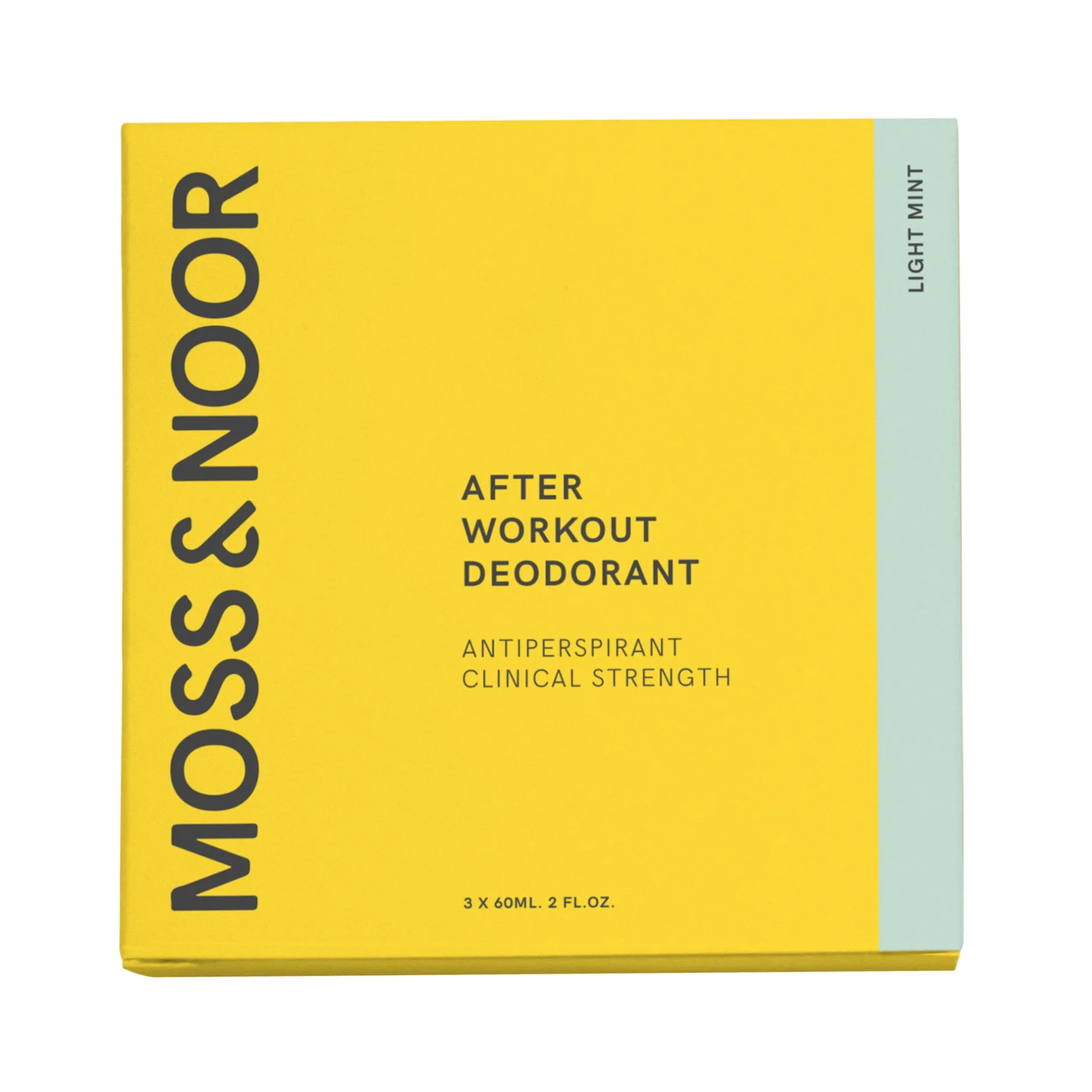 Moss & Noor After Workout Deodorant Light Mint 3-pack