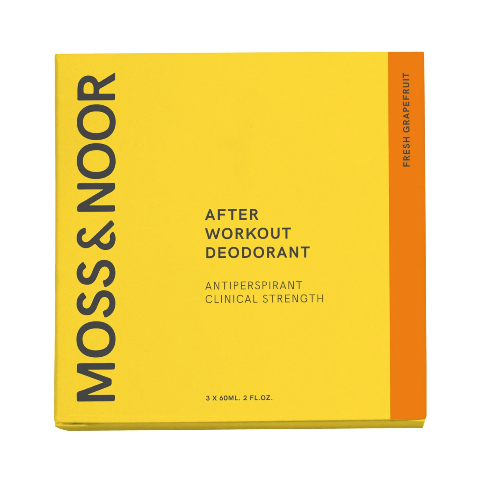 Moss & Noor After Workout Deodorant Fresh Grapefruit 3-pack