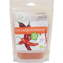 Mother Earth Cayennepeppar Mald EKO 250g