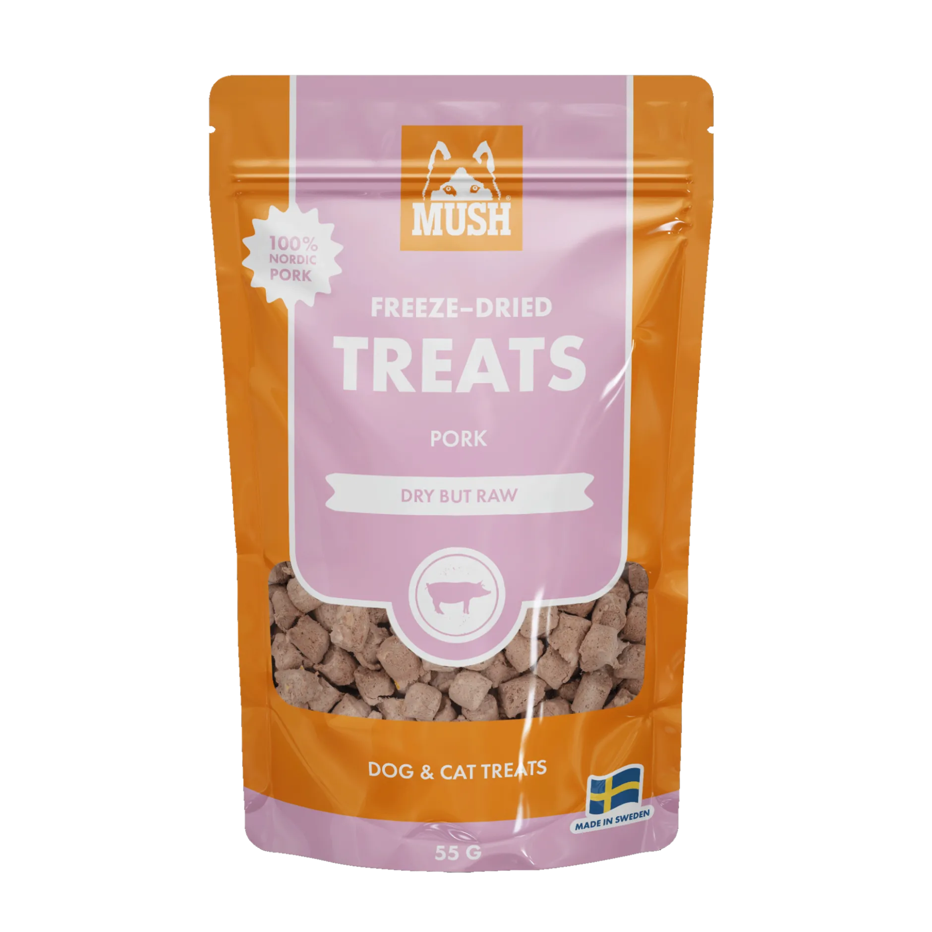 MUSH Treats Frystorkat Gris