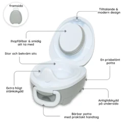 My Carry Potty Bärbar Potta Pastellgrå 1 st