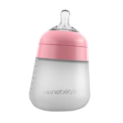 Nanobébé Flexy silikonflaska Anti-kolik Rosa 270ml