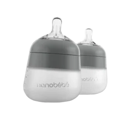 Nanobébé Flexy silikonflaska Anti-kolik 150 ml Grå 2st