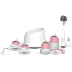 Nanobébé Komplett Matningsset Rosa/Grå